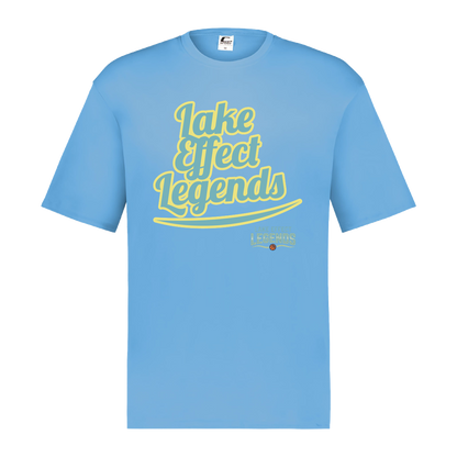 lake-effect-legends-retro-script-c2-mens-performance-short-sleeve-tee — Columbia Blue — Front — source sha256 c0cac404f9f174d80d2e1ef29d04ab6597ab27af1e22898f33145412f0bb1121 — Color position 5