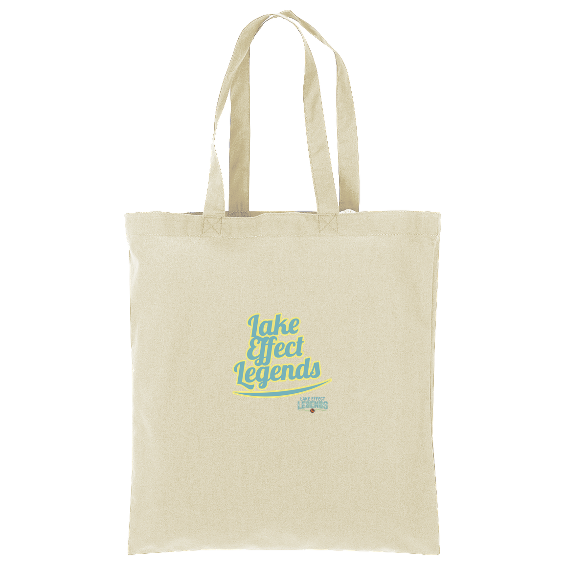 lake-effect-legends-retro-script-port-authority-core-cotton-tote — Natural — Front — source sha256 eedee488ee913a27d10c7cdf2c632458c2d5fb33c615ce049c6f726a0c343783 — Color position 2
