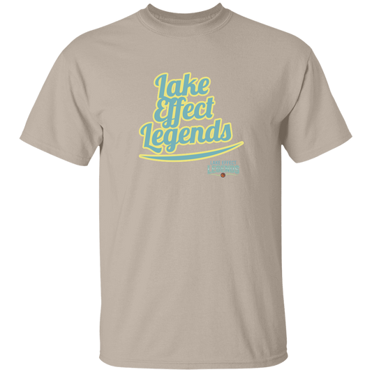 lake-effect-legends-retro-script-gildan-5-3-oz-t-shirt — Sand — Front — source sha256 f6eca02c91a88b93940b0274cf05a3b727a0b820f3ab76945457fe5c6a02e98e — Color position 1