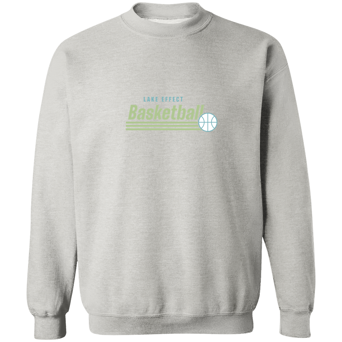 lake-effect-legends-retro-stripes-gildan-crewneck-pullover-sweatshirt — Ash — Front — source sha256 154b09bb95c9553aeb1bdf4eaf7234bae1102626a3d43264119becea49b974bf — Color position 2