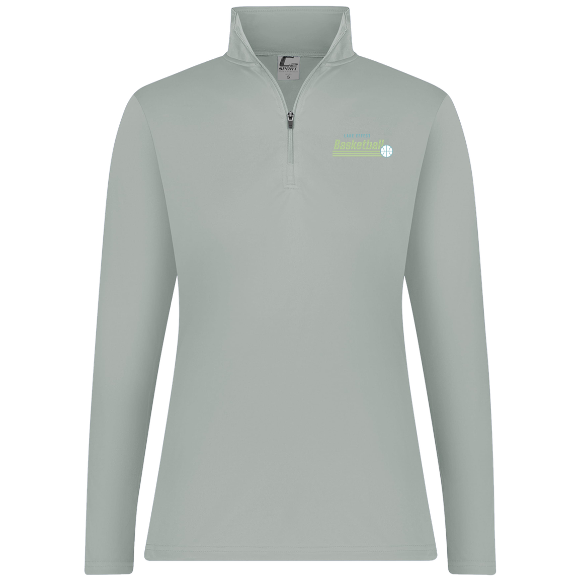 lake-effect-legends-retro-stripes-c2-womens-1-4-zip-pullover — Silver — Front — source sha256 244f4aa9ececfcfabcf2052c54b55c423f2167efec4ae5fbd6eeaff60bc471f5 — Color position 2