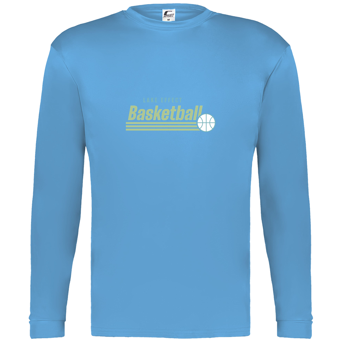 lake-effect-legends-retro-stripes-c2-mens-performance-long-sleeve-tee — Columbia Blue — Front — source sha256 2ed71e1dc0cf8e600f25338fab3ad1bb6ad0891c8ae8a6a64d999201f5274b9d — Color position 5