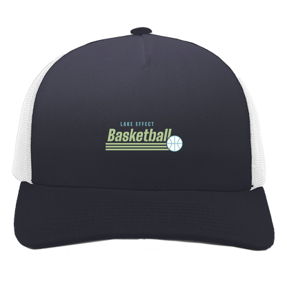 lake-effect-legends-retro-stripes-pacific-headwear-5-panel-trucker-snapback-cap — Navy/White — Front — source sha256 3a1a30ddcf5a1eb730cce06c8c4a0e920b8d352971e680a7d4415647dfe61aa6 — Color position 1
