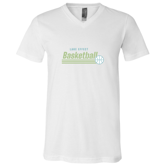 lake-effect-legends-retro-stripes-bella-canvas-unisex-jersey-ss-v-neck-t-shirt — White — Front — source sha256 88fa2d5d753ebdad8659ece07e02d2a59e5ac230e30ad924ac2e221c0987b0dd — Color position 1