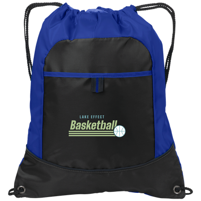 lake-effect-legends-retro-stripes-port-authority-pocket-cinch-pack — Black/Hyper Blue — Front — source sha256 98c7b31e7d8125b85e14cb63d4894e7f6a984c610d6f43d2e11e4c1e13b2e40a — Color position 2