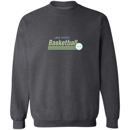 lake-effect-legends-retro-stripes-gildan-crewneck-pullover-sweatshirt — Dark Heather — Front — source sha256 99b5120ce4c75b8030f959f2c0eab77c43d3a31e61e5f998820950c92ab28aea — Color position 6