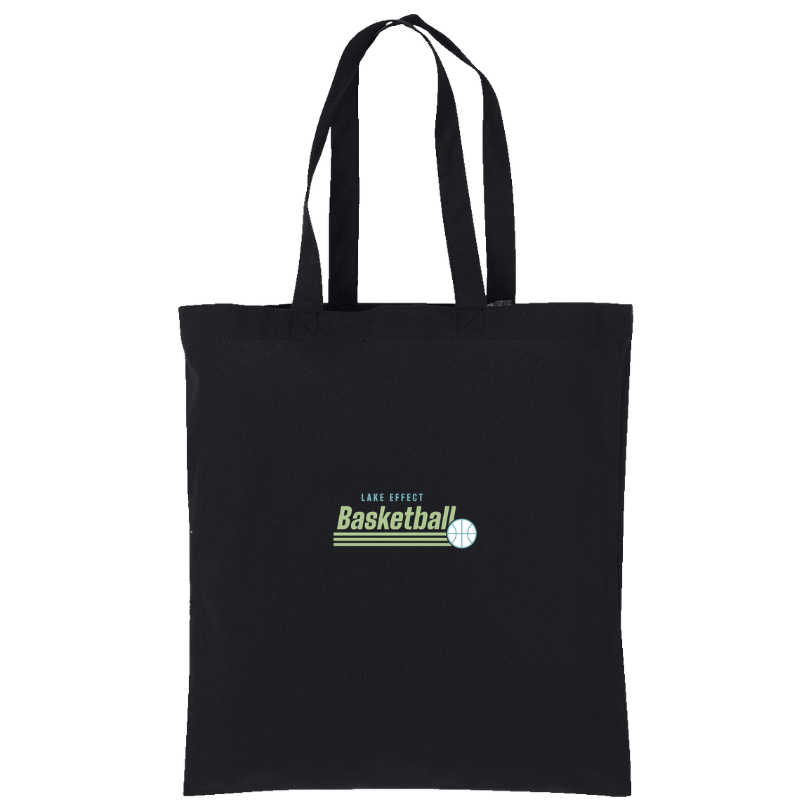 lake-effect-legends-retro-stripes-port-authority-core-cotton-tote — Deep Black — Front — source sha256 e06b29a27c0306deb7e469463d5246270ae539640d6fe84205cdc687c63d4a2b — Color position 1