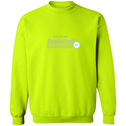 lake-effect-legends-retro-stripes-gildan-crewneck-pullover-sweatshirt — Safety Green — Front — source sha256 f029334248dc9515964f69f43a9f0092cce99efea50703ca9468f7738adf3df9 — Color position 8