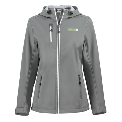 lake-effect-legends-retro-stripes-clique-womens-eco-stretch-softshell-jacket — Slate — Front — source sha256 f6cf82ab1b2fc99f32886cbcc32cc74b38a8a5b1a605a30f970c48ec55ede2ad — Color position 2