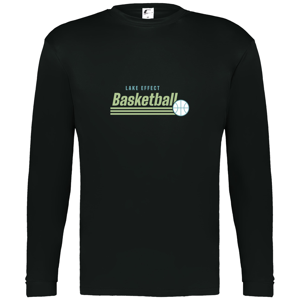 lake-effect-legends-retro-stripes-c2-mens-performance-long-sleeve-tee — Black — Front — source sha256 f93f5f327501d38ce66c9fef8c31c80816189a9377d392470841d058e0536846 — Color position 1
