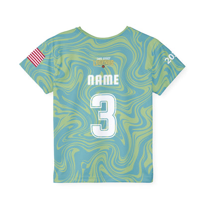 Lake Effect Legends Marble Kids Sports Jersey — back