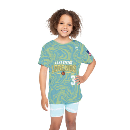 Lake Effect Legends Marble Kids Sports Jersey — second model front