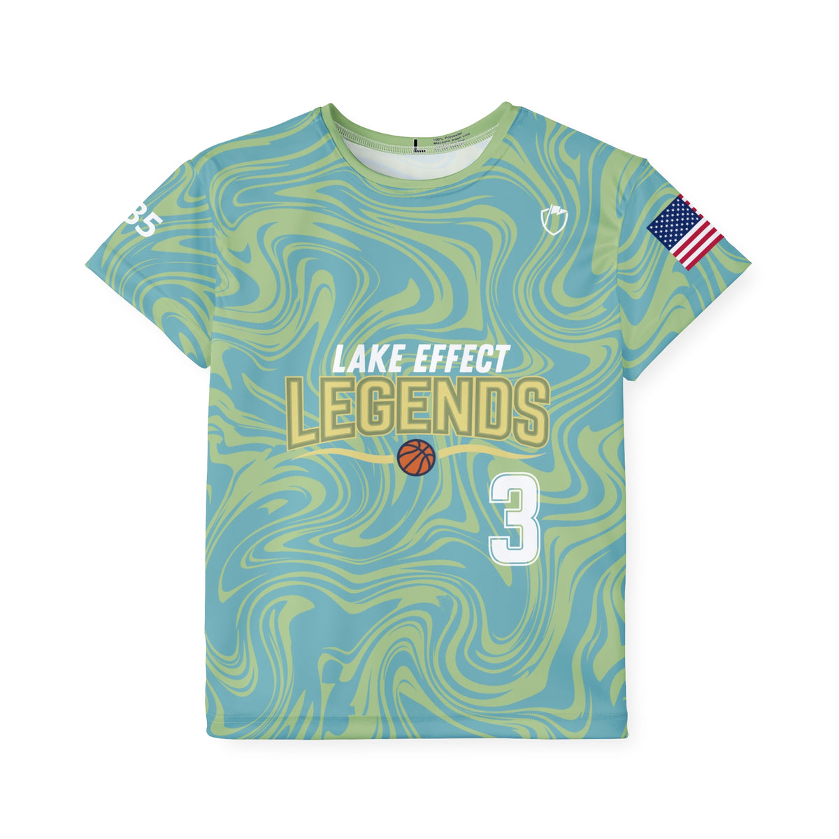 Lake Effect Legends Marble Kids Sports Jersey — front