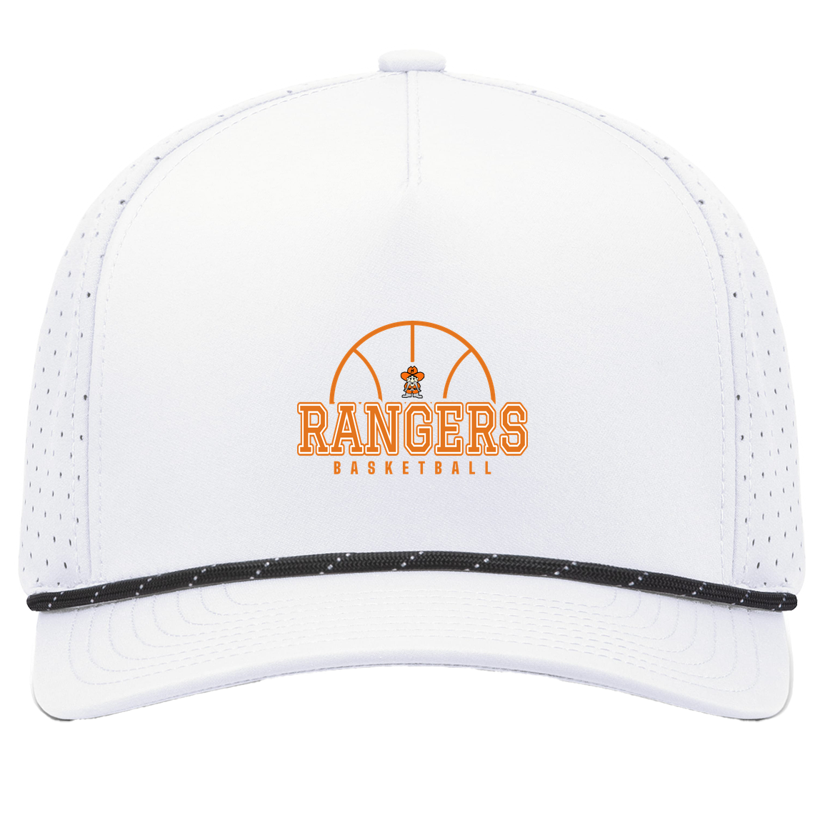 manton-elementary-ball-dome-pacific-headwear-weekender-perforated-snapback-cap — White/Black — Front — source sha256 08e636314ae1cf76a8b58aa78ec9213e3ed1cf33101ffbdec9138792b63cf25d — Color position 7
