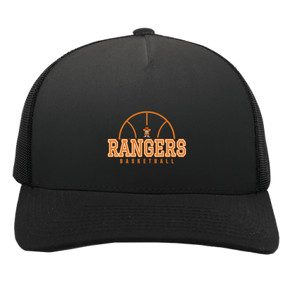 manton-elementary-ball-dome-pacific-headwear-5-panel-trucker-snapback-cap — Black/Black — Front — source sha256 176c4b5fff05a434732b5a1947e1997bf126b509a4a7067f72fe9f7de3cace07 — Color position 3