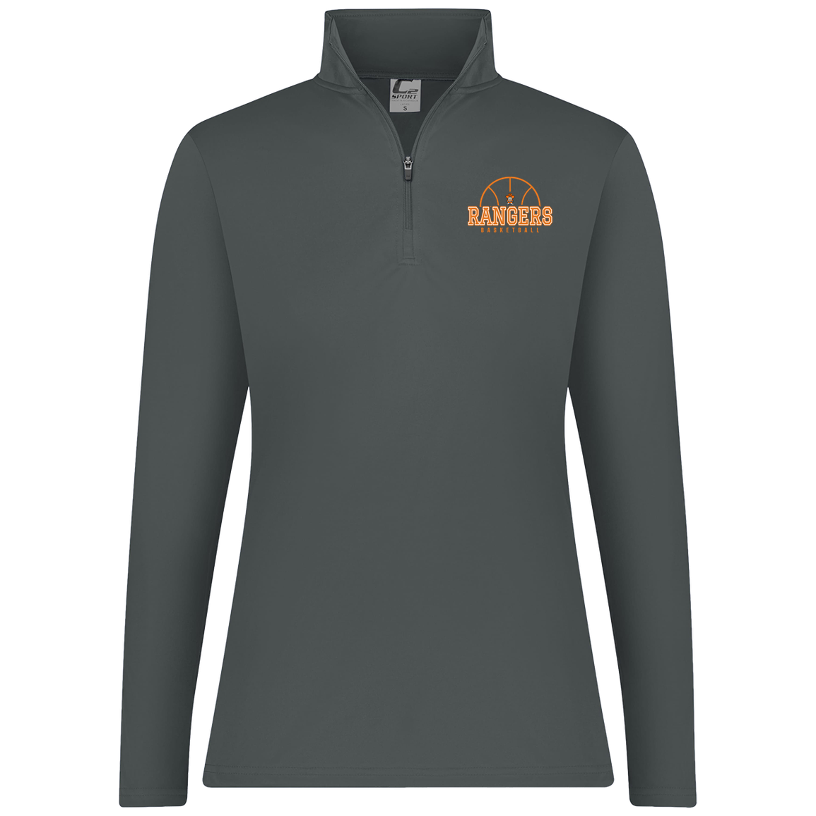 manton-elementary-ball-dome-c2-womens-1-4-zip-pullover — Graphite — Front — source sha256 35475b6381bdedda0485dae7c2af9d19bd2dbf613d57513df9da3d452e7c769c — Color position 4