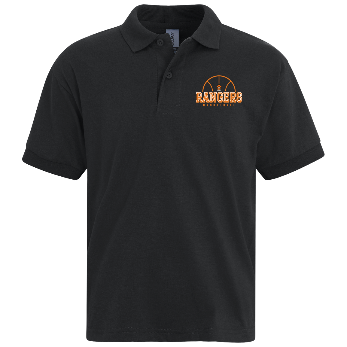 manton-elementary-ball-dome-gildan-kids-jersey-polo — Black — Front — source sha256 462049353e8a025f112a55d405a3d6531c8cca3fdecd431604abe9c570fcc070 — Color position 2