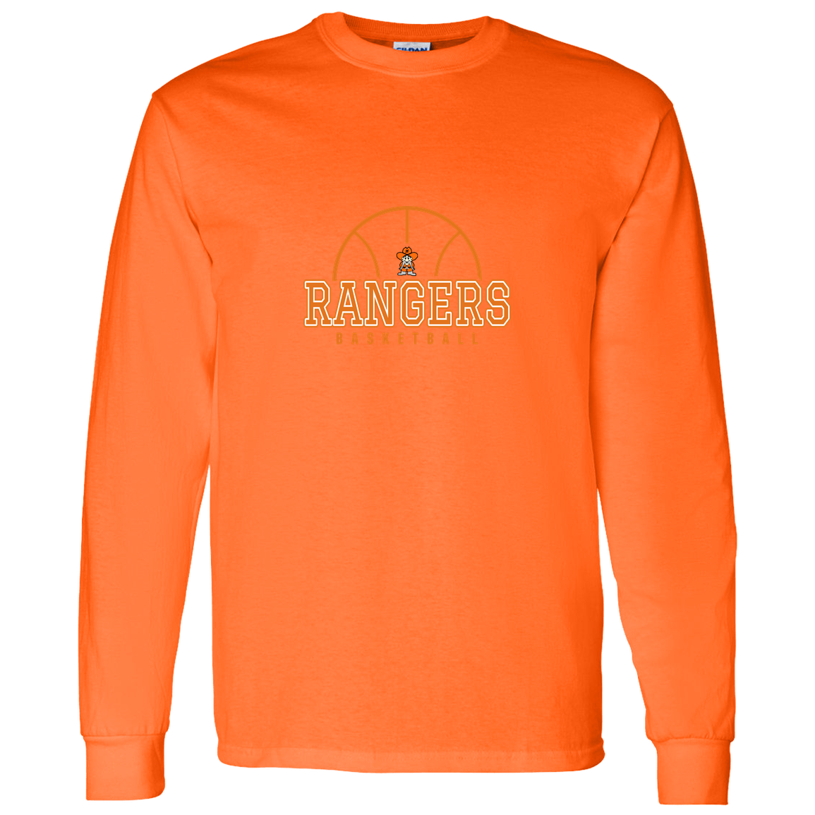manton-elementary-ball-dome-gildan-ls-t-shirt-5-3-oz — Safety Orange — Front — source sha256 6211926338f2329123ccabe075267520c2d01c49ba3299733183fe3e8d4ca52b — Color position 6