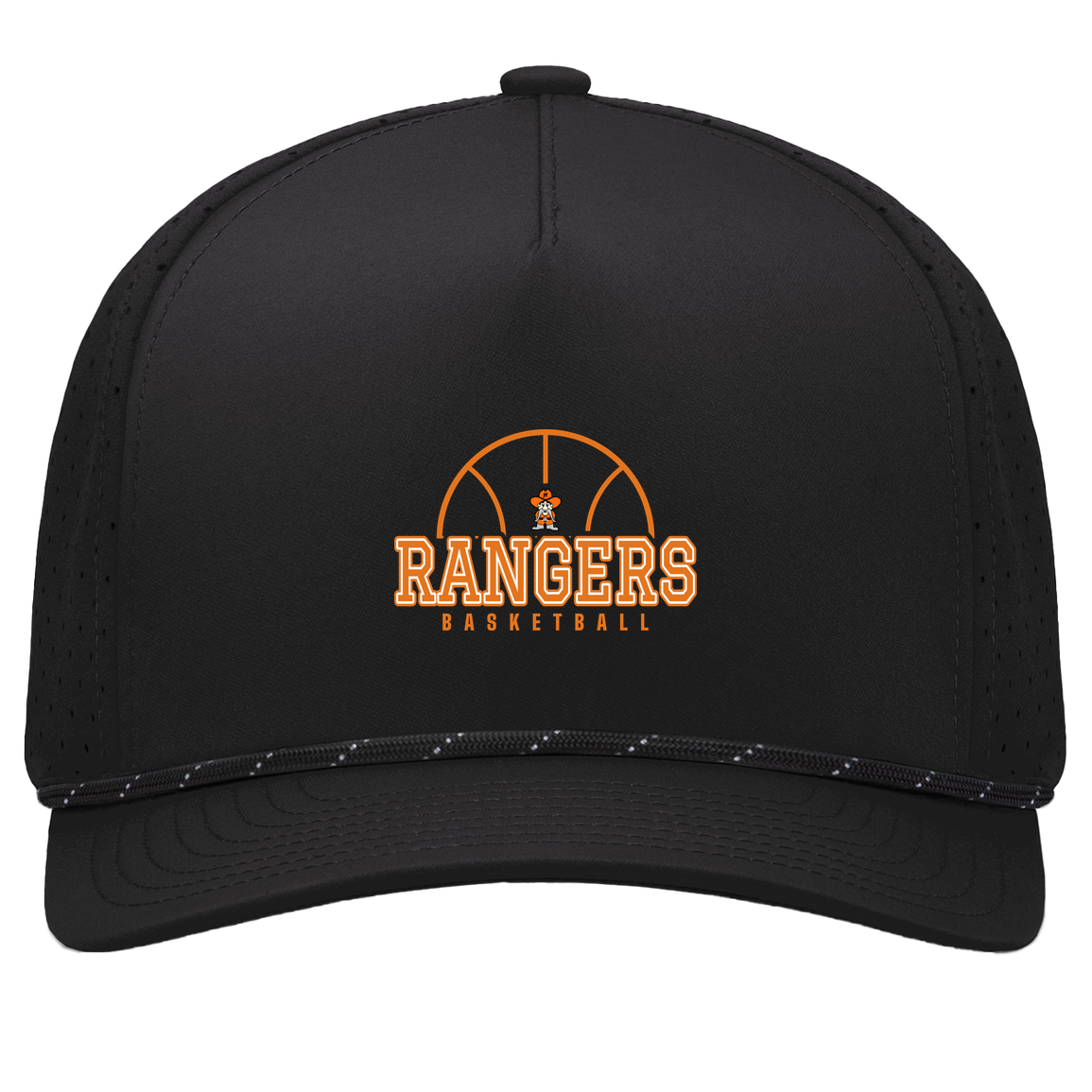 manton-elementary-ball-dome-pacific-headwear-weekender-perforated-snapback-cap — Black/Black — Front — source sha256 66dfba849ef878a4f2af236c0f6479d41b075cb7250c47eb571cb3c02bbfd09a — Color position 1