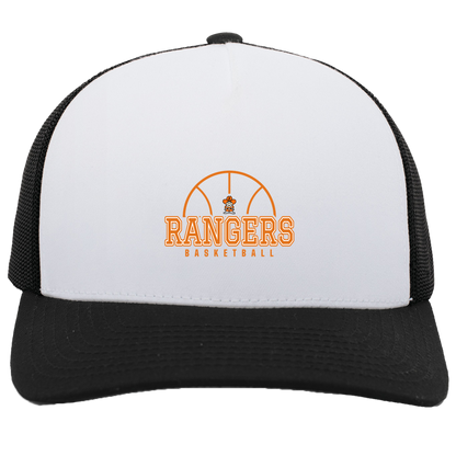 manton-elementary-ball-dome-pacific-headwear-5-panel-trucker-snapback-cap — White/Black — Front — source sha256 7d782645dc4b4128c944317bcbbe7b74c911c47a1d34cf5bd4b4ac00ba61f811 — Color position 5