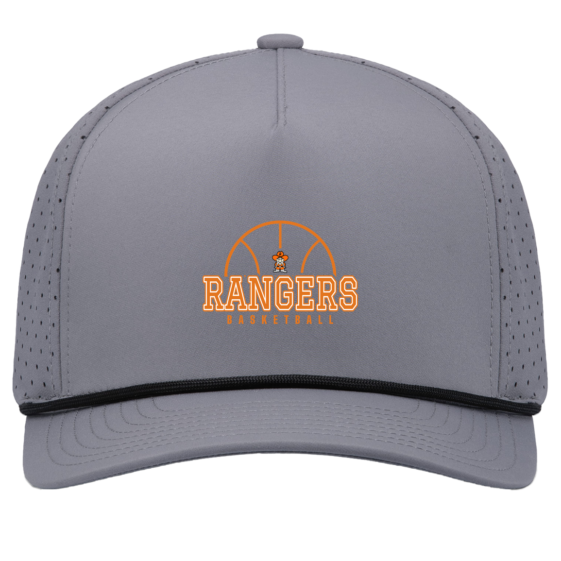 manton-elementary-ball-dome-pacific-headwear-weekender-perforated-snapback-cap — Graphite/Black — Front — source sha256 850df1390642f45a0bfcee49fab04ef774e6a7102cba35769f46fa47040bdca4 — Color position 3