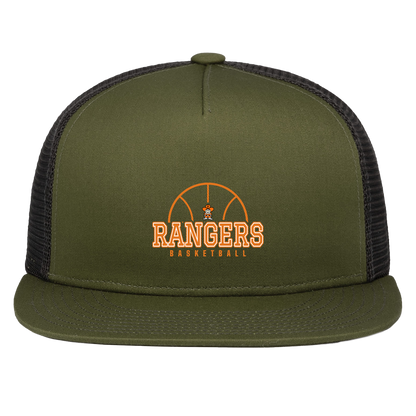 manton-elementary-ball-dome-pacific-headwear-d-series-5-panel-trucker-snapback-cap — Moss/Light Charcoal — Front — source sha256 93e4b82d8f554bb4470febd9feb2e4fd295f41b2706e771ab0305699c8182b7c — Color position 6