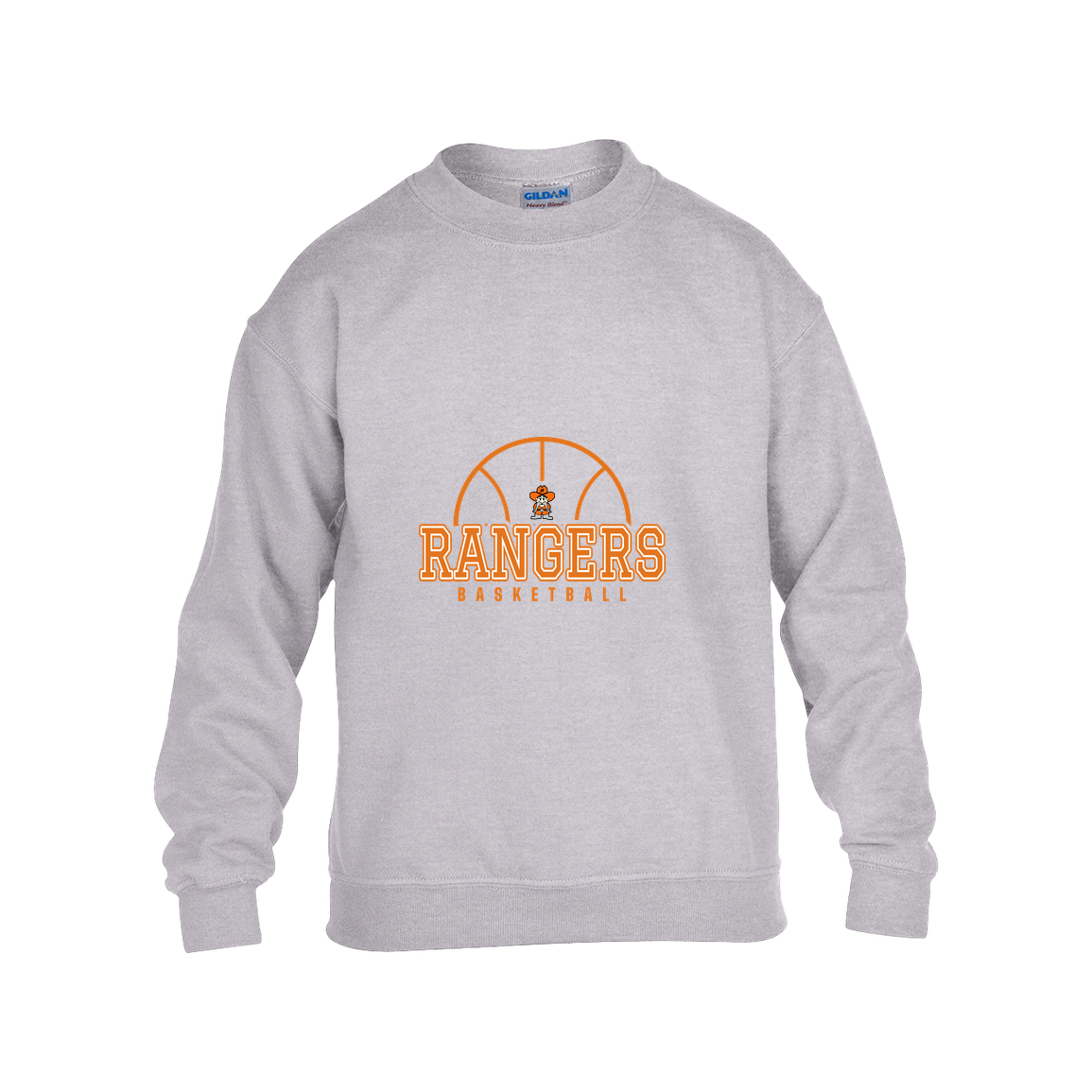 manton-elementary-ball-dome-gildan-kids-heavy-blend-fleece-crew — Grey — Front — source sha256 944a63aaea1504e24fc7c00e7ebb30358c67bd5432ccd3533b04117d63585a97 — Color position 3