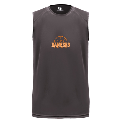manton-elementary-ball-dome-badger-b-core-sleeveless-performance-tee — Graphite — Front — source sha256 e75c15aff73310d22c90c9a1332d87b149be2e9affef772f236ca6cbc17dc023 — Color position 2