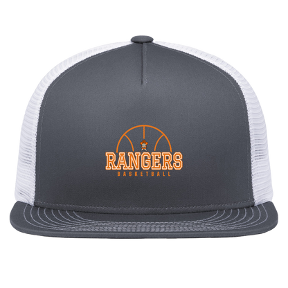manton-elementary-ball-dome-pacific-headwear-d-series-5-panel-trucker-snapback-cap — Graphite/White — Front — source sha256 ed743b82e1715d7368849d25dfd197e84e87af3cb5ca33dca3a4bd4a64cce856 — Color position 4