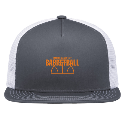 manton-hoop-horizon-pacific-headwear-d-series-5-panel-trucker-snapback-cap — Graphite/White — Front — source sha256 01b70a0648f640d780324dd2fe27d5fcd77b4c54e187e389e7010a3aab4a7ace — Color position 4