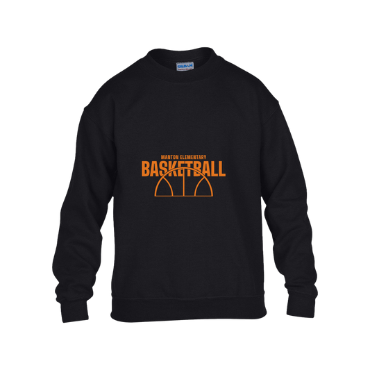 manton-hoop-horizon-gildan-kids-heavy-blend-fleece-crew — Black — Front — source sha256 24a69f80643a1851e296af427ea0294feadb4cb594fa38ef80e1d33040e9faf4 — Color position 1