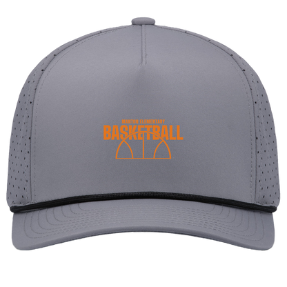 manton-hoop-horizon-pacific-headwear-weekender-perforated-snapback-cap — Graphite/Black — Front — source sha256 2a20255b608ceb6ac540610b66b2a48914cb2b18b6ed1342c25f437e0c08d84e — Color position 3