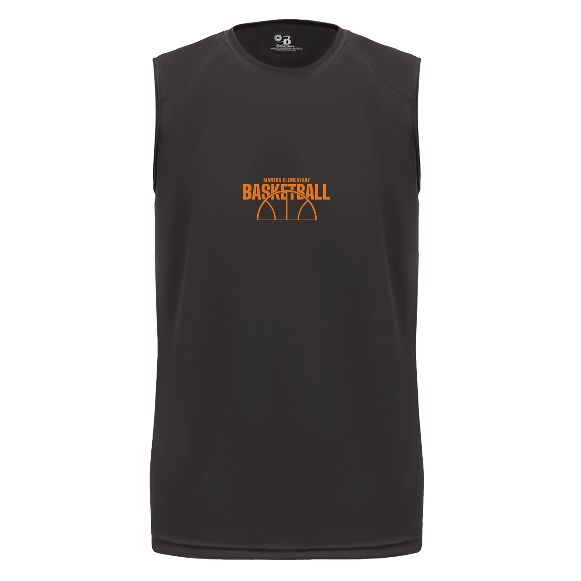 manton-hoop-horizon-badger-b-core-sleeveless-performance-tee — Black — Front — source sha256 2bbc8b354465ec5679517f99ef91cf1bdcaa1358f18dda44e41c111adc97b8b2 — Color position 1