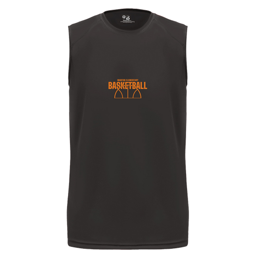 manton-hoop-horizon-badger-b-core-sleeveless-performance-tee — Black — Front — source sha256 2bbc8b354465ec5679517f99ef91cf1bdcaa1358f18dda44e41c111adc97b8b2 — Color position 1