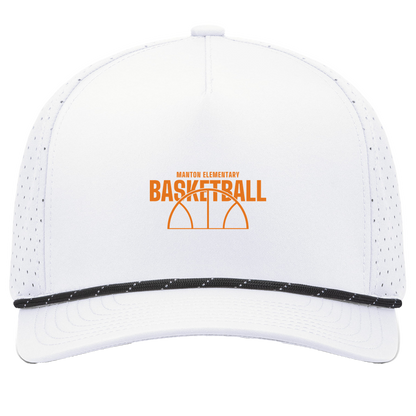 manton-hoop-horizon-pacific-headwear-weekender-perforated-snapback-cap — White/Black — Front — source sha256 4aa5c927c12cd7e2ece31662c630301691ce977163a38ddead45f000566c4fc6 — Color position 7
