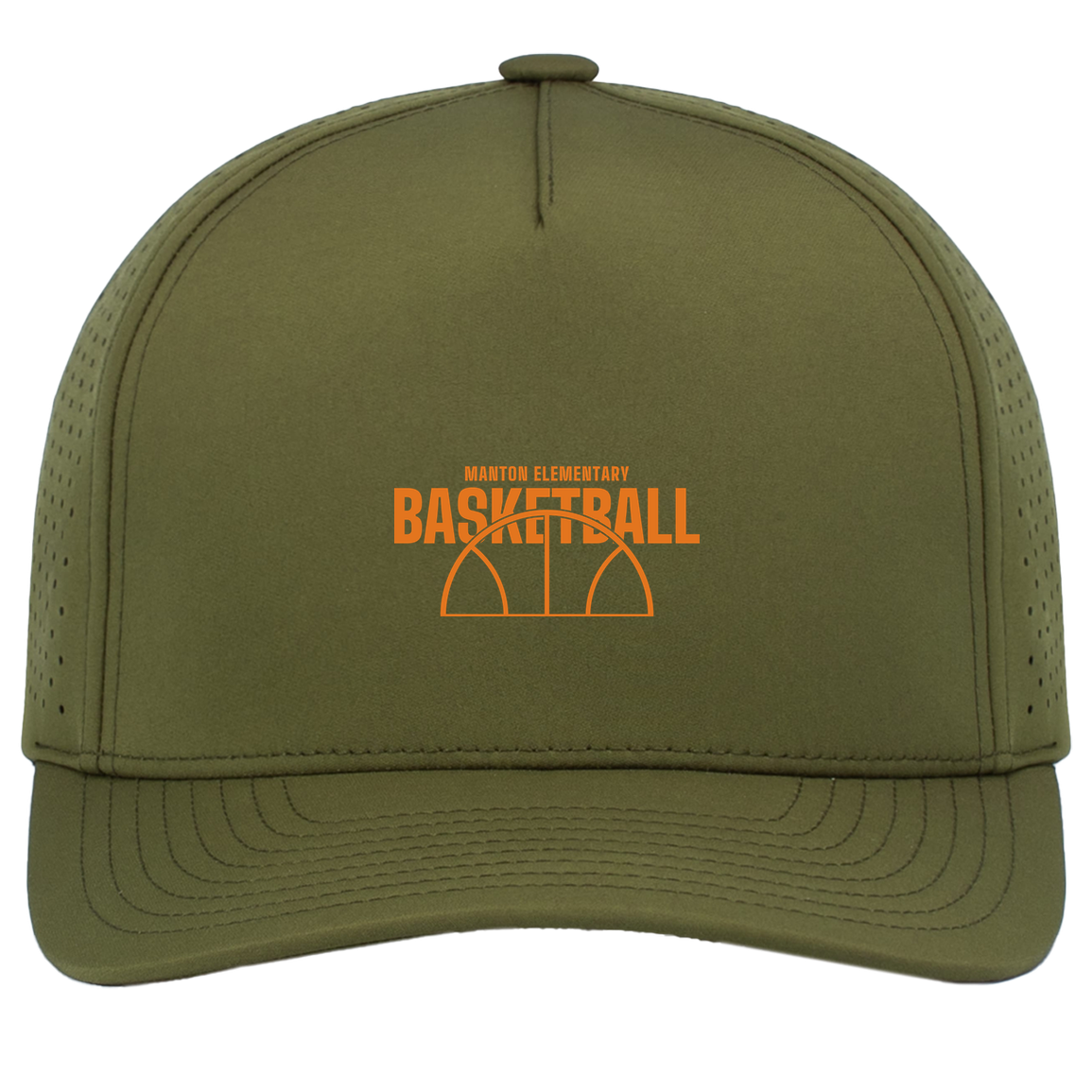 manton-hoop-horizon-pacific-headwear-weekender-perforated-snapback-cap — Moss — Front — source sha256 4f6ed9036a80e6952f3aa3f9ab02f231d37041fdf6c555b8d9b71f0945420830 — Color position 9