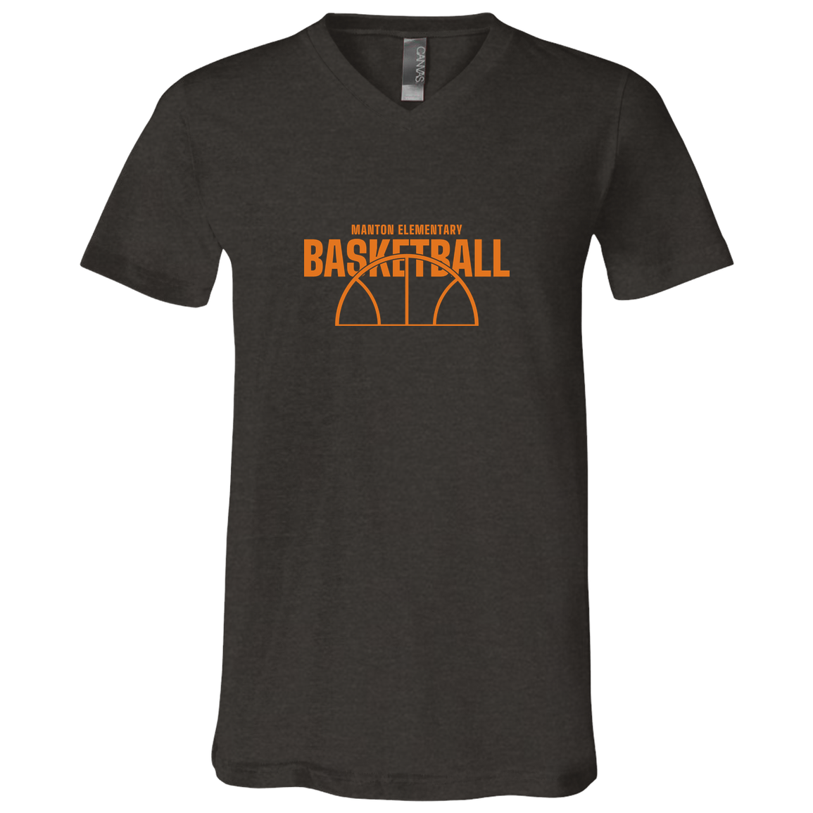 manton-hoop-horizon-bella-canvas-unisex-jersey-ss-v-neck-t-shirt — Dark Grey Heather — Front — source sha256 5a2c176e20e368328d1053459aa331c27368558c68b859a245dc9dbe7f0e5334 — Color position 3