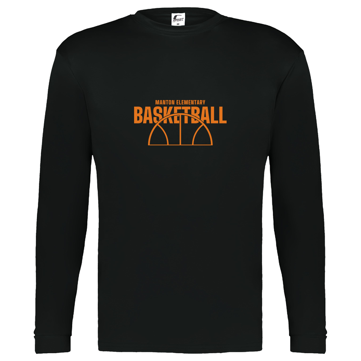 manton-hoop-horizon-c2-kids-performance-long-sleeve-tee — Black — Front — source sha256 7543b35bda05a94e48ae4a8670e754549012773624fc8bbab77f2d3cb795a6f9 — Color position 1