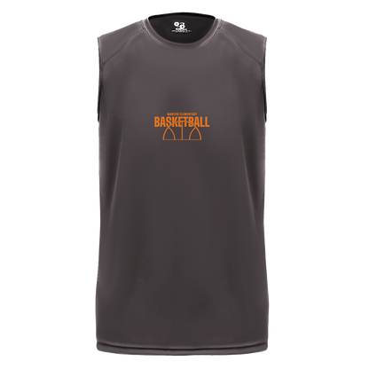 manton-hoop-horizon-badger-b-core-sleeveless-performance-tee — Graphite — Front — source sha256 c4ac214115a487dad95f5fd35f5061a2cd4a109c864e1e5c29175a003c107526 — Color position 2