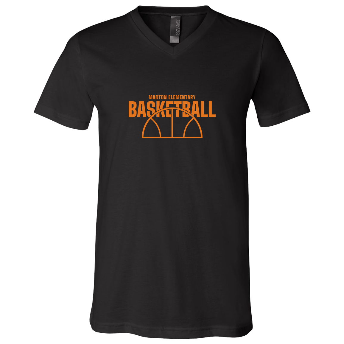 manton-hoop-horizon-bella-canvas-unisex-jersey-ss-v-neck-t-shirt — Black — Front — source sha256 c54588e57792083a5b27469c653c8c03eeefb8c90a7d35abdc0a56a27e45e822 — Color position 2