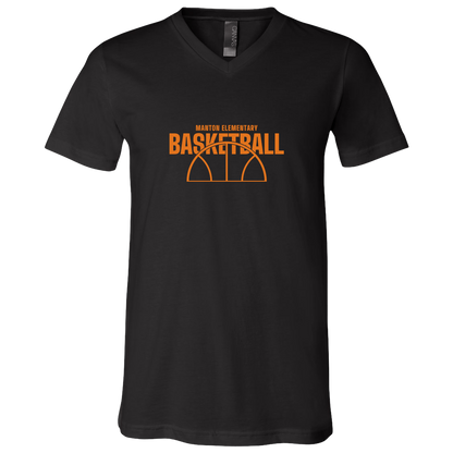 manton-hoop-horizon-bella-canvas-unisex-jersey-ss-v-neck-t-shirt — Black — Front — source sha256 c54588e57792083a5b27469c653c8c03eeefb8c90a7d35abdc0a56a27e45e822 — Color position 2