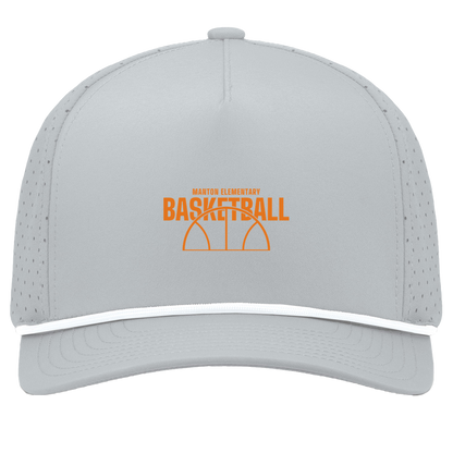 manton-hoop-horizon-pacific-headwear-weekender-perforated-snapback-cap — Silver/White — Front — source sha256 d87e077daeba04df1b19d16fe2ddafc6c39e9a4816694bafe892f8962970e04a — Color position 5