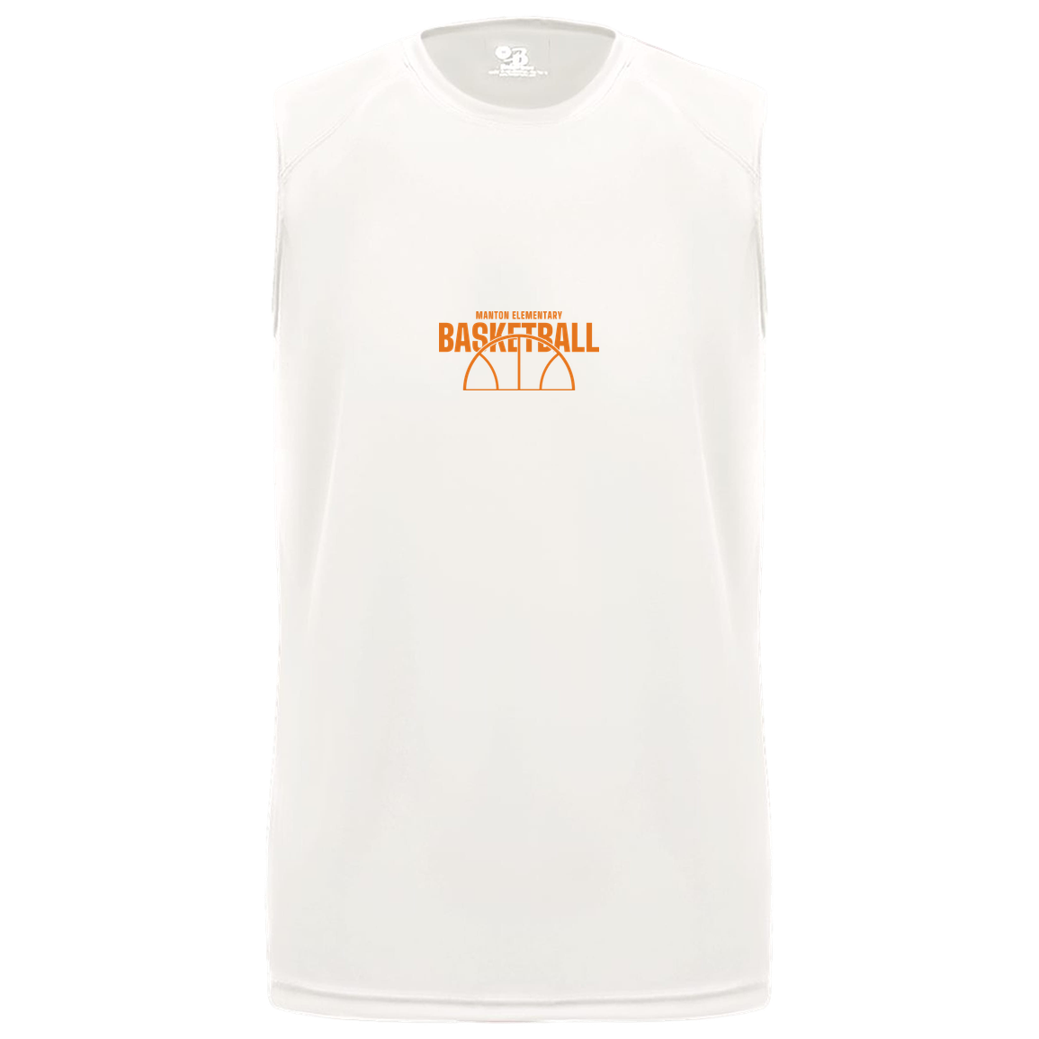 manton-hoop-horizon-badger-b-core-sleeveless-performance-tee — White — Front — source sha256 dbeec9a15d73035b76d43e4912d9924613d61b1217b173f1002ccb820ac8f4d4 — Color position 4