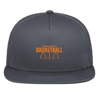 manton-hoop-horizon-pacific-headwear-d-series-5-panel-trucker-snapback-cap — Graphite — Front — source sha256 dec8c989335b341633b103d839839d3b70e2654bcb04abf9e669f9a1b26b2a7c — Color position 3