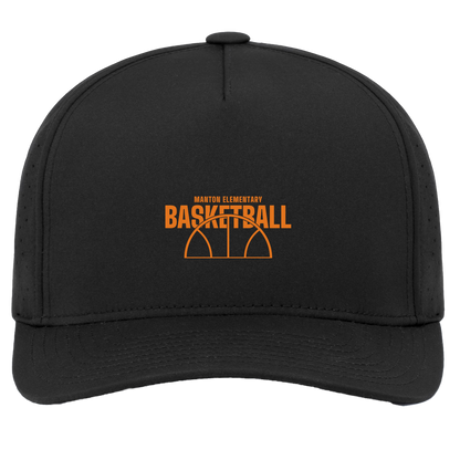 manton-hoop-horizon-pacific-headwear-weekender-perforated-snapback-cap — Black — Front — source sha256 e3a44b3773fc688c86d171b576afdf69b2c03f403cc261a5074b615d18642674 — Color position 2