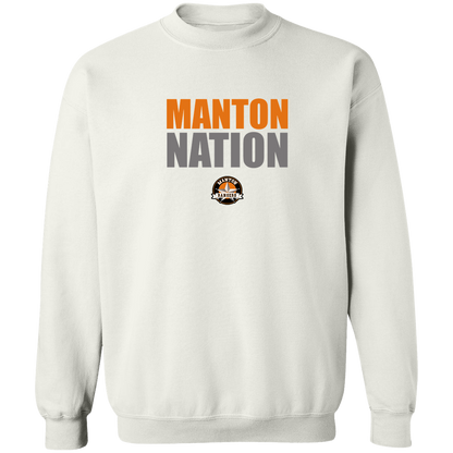 manton-nation-stack-gildan-crewneck-pullover-sweatshirt — White — Front — source sha256 400daa9e6ec5bbd0103c06dcfcbb467dd8bb99d2eedf0808bee14e6825d8c299 — Color position 1