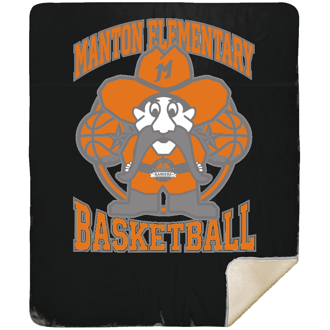 manton-ranger-mascot-hoops-mshm-premium-sherpa-blanket-50x60 — Black — Front — source sha256 04373913977209f8bbc789bb28c4546a94484f53ce8799075802042444b47a27 — Color position 2