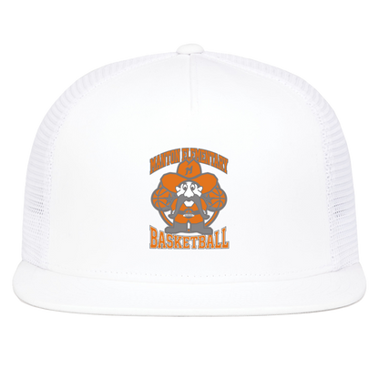 manton-ranger-mascot-hoops-pacific-headwear-d-series-5-panel-trucker-snapback-cap — White — Front — source sha256 06592a1bbdf1af791f2060629d65b92dc7dd430547e247cb41de516ede18779a — Color position 5