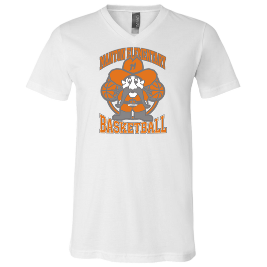 manton-ranger-mascot-hoops-bella-canvas-unisex-jersey-ss-v-neck-t-shirt — White — Front — source sha256 092e23b4045dfc684621ac67eda918c323390df3b3dfe13eff1979dcf21f557f — Color position 1