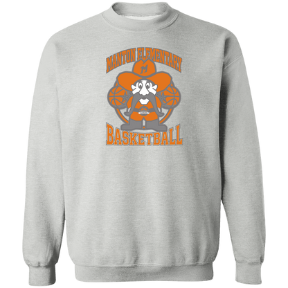 manton-ranger-mascot-hoops-gildan-crewneck-pullover-sweatshirt — Sport Grey — Front — source sha256 09e453dcd410b69cda0c45566cb14e6395a1493e57025b863a40283ef8d7e9a6 — Color position 1